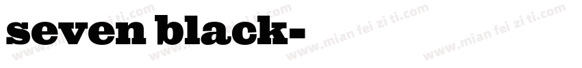 seven black字体转换